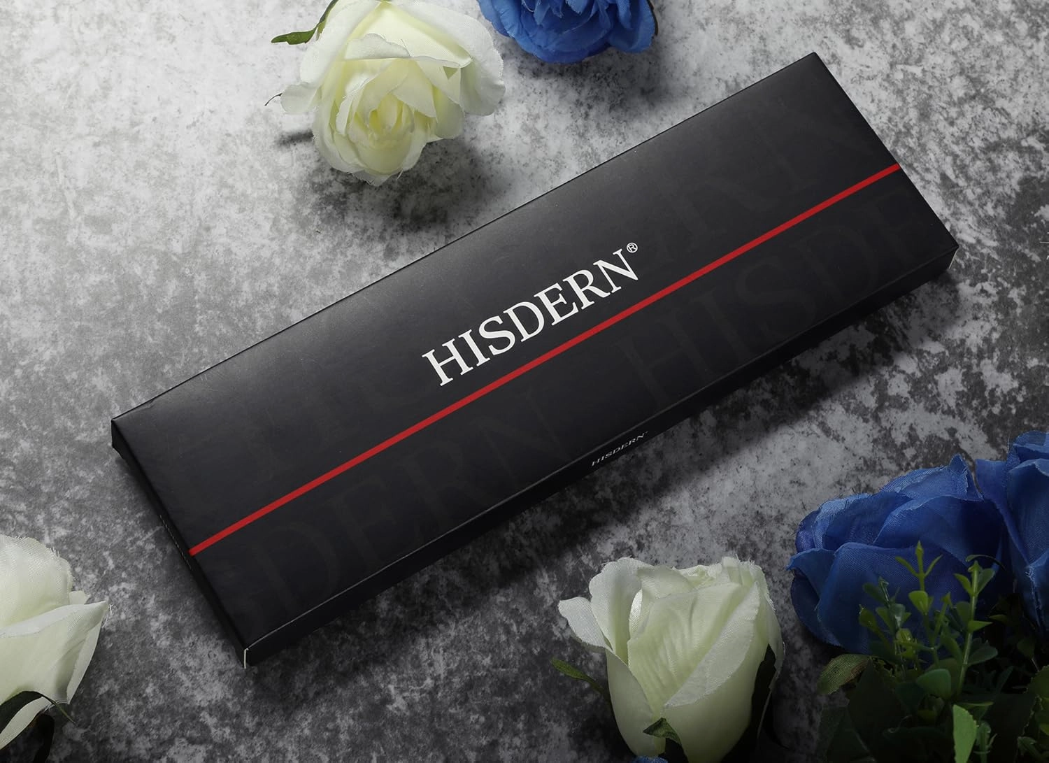 HISDERN Mens Ties Striped Ties for Men Formal Tie and Pocket Square Set Necktie for Wedding Business Graduation