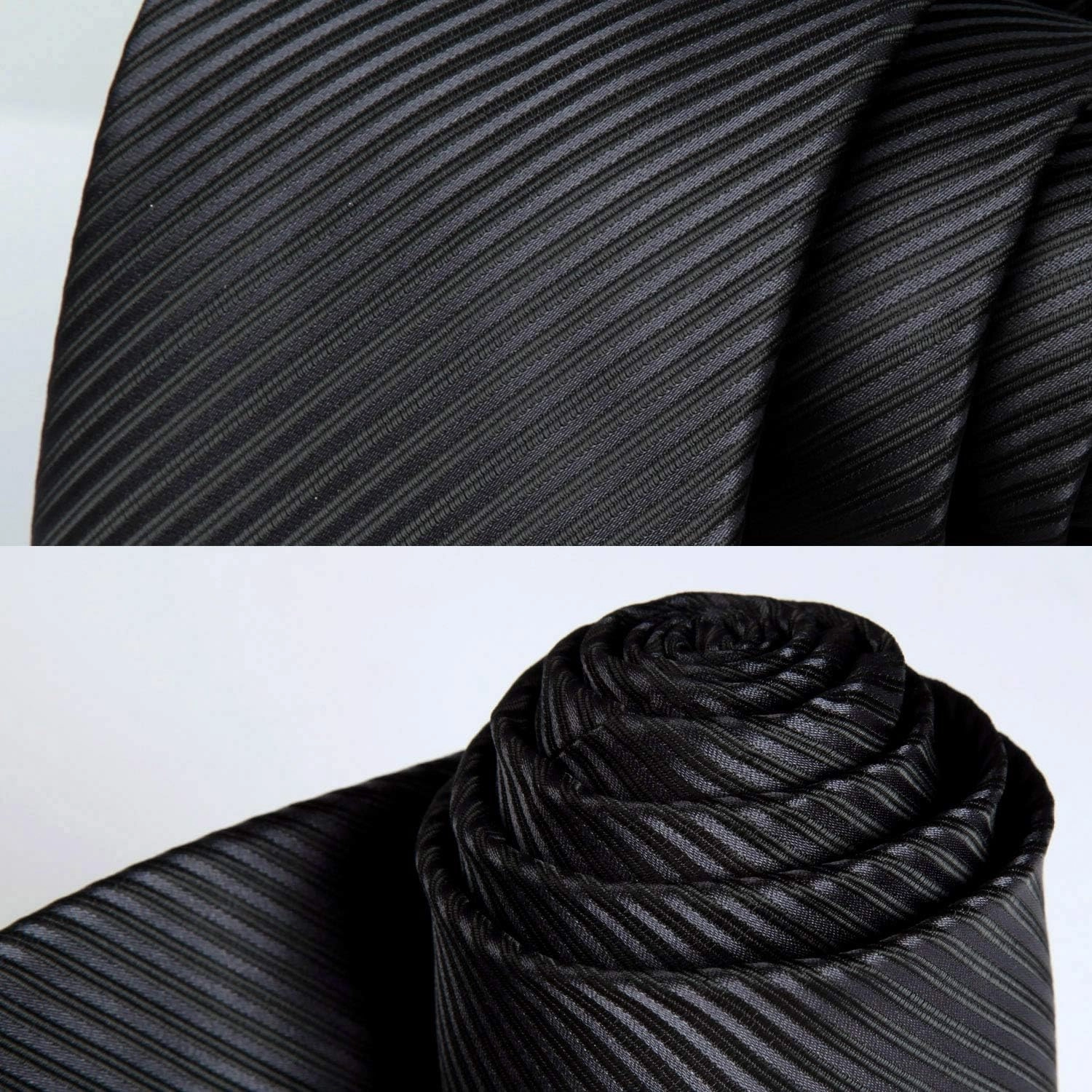 HISDERN Mens Ties Striped Ties for Men Formal Tie and Pocket Square Set Necktie for Wedding Business Graduation