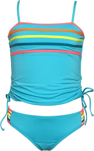 Hobie Girls' Adjustable Tankini Top and Hipster Bottom Swimsuit Set