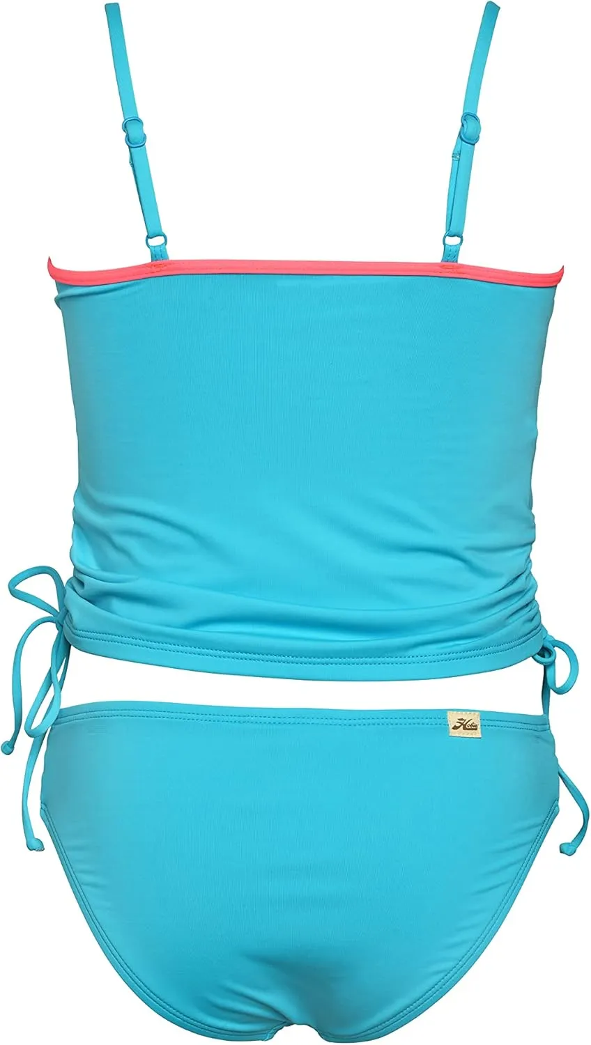 Hobie Girls' Adjustable Tankini Top and Hipster Bottom Swimsuit Set