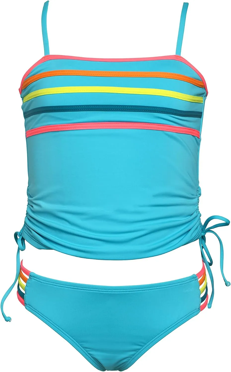 Hobie Girls' Adjustable Tankini Top and Hipster Bottom Swimsuit Set