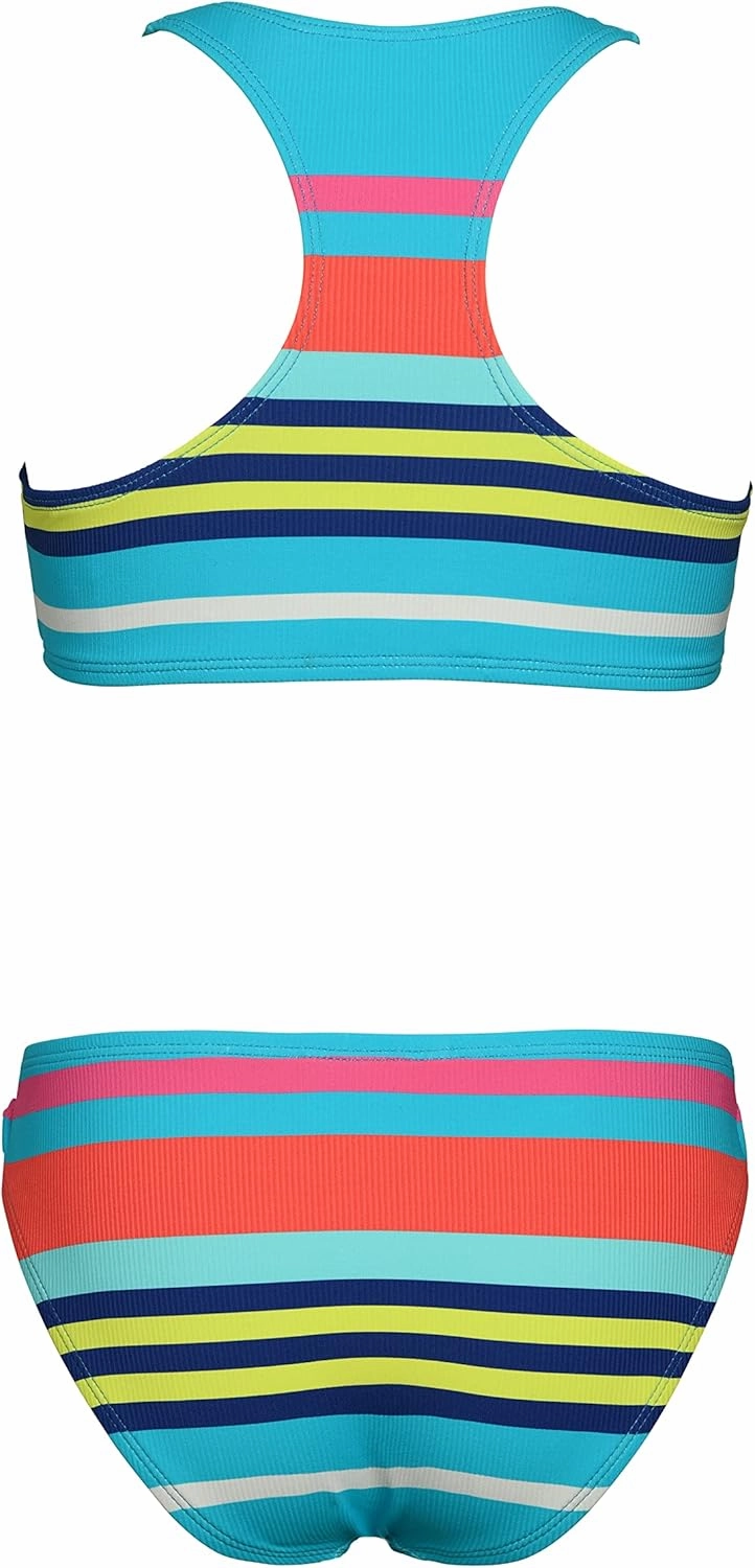 Hobie Girls' Racerback Bikini Top and Side Tie Hipster Bottom Swimsuit Set
