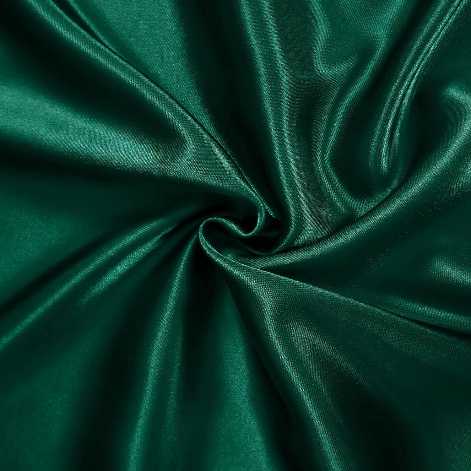 Homiest 7pc King Size Satin Sheets - Deep Pocket Fitted, Soft Flat, 4 Pillowcases, Body Pillowcase - Blackish Green Luxury Silky Bedding Set