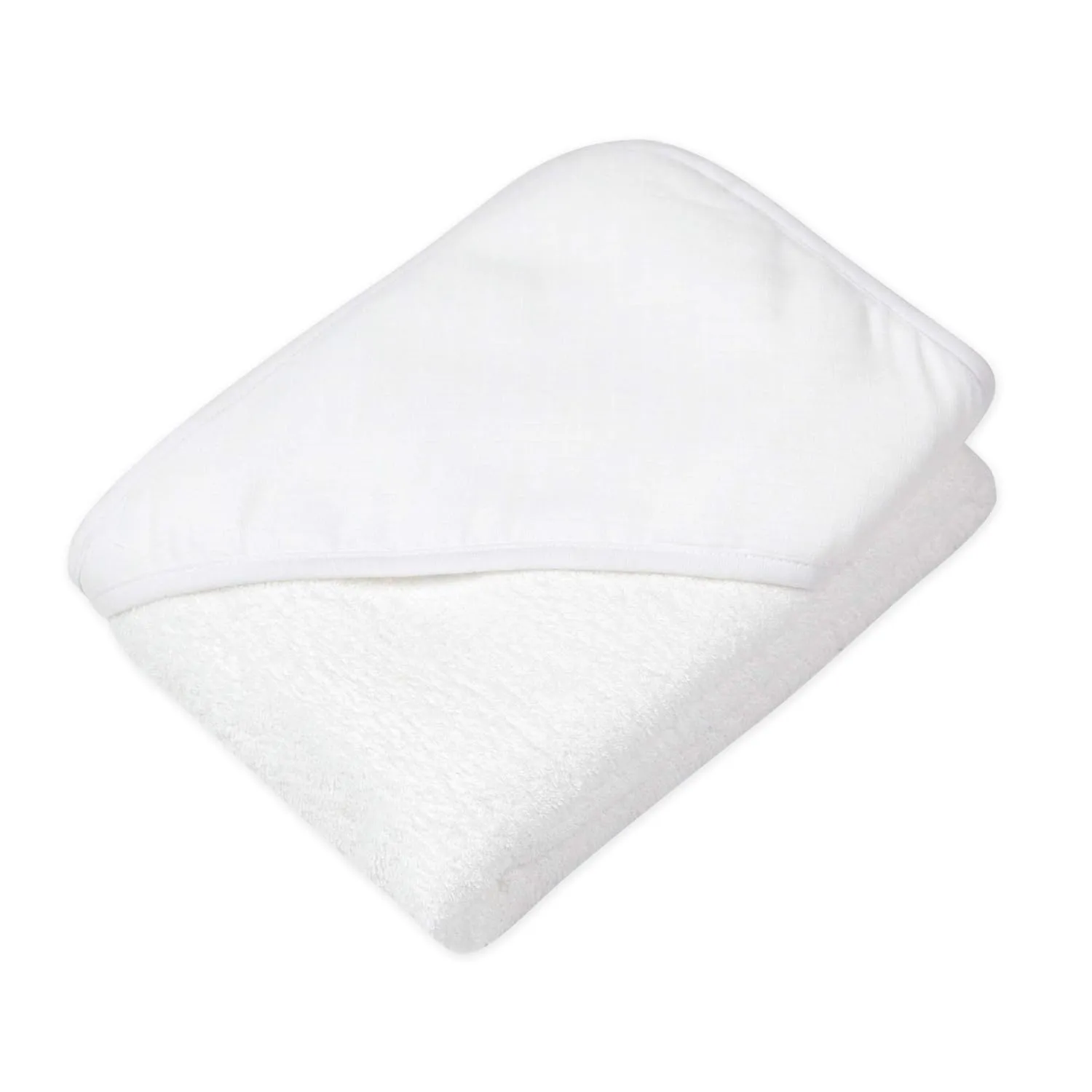 HonestBaby unisex baby 3-Piece Organic Cotton Hooded Towel & Washcloth Set Bandana, Bright White, One Size US