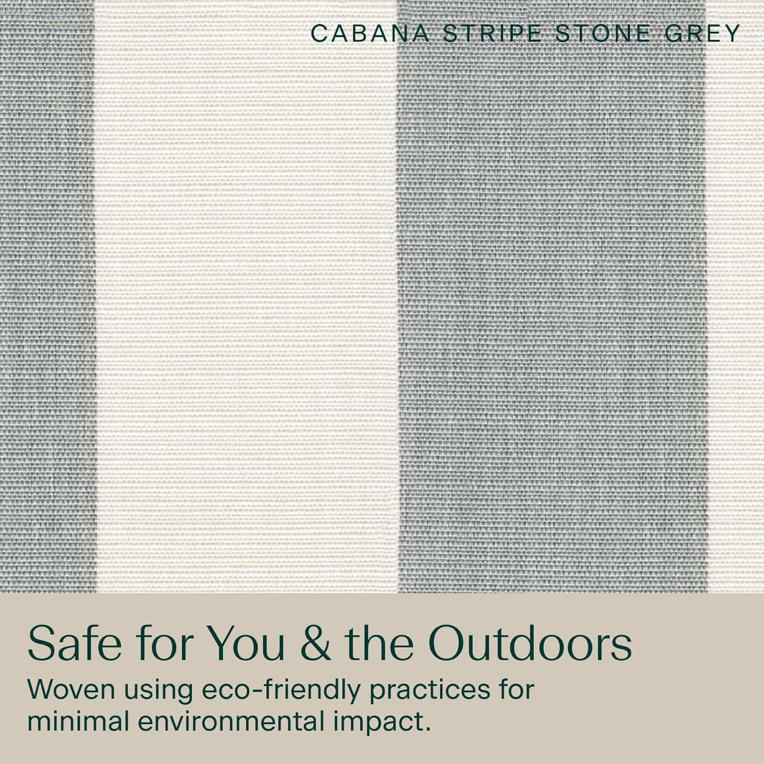 Honeycomb Outdoor Cushion Set 20" x 20", Cabana Stripe Stone Grey Dining Patio Cushions