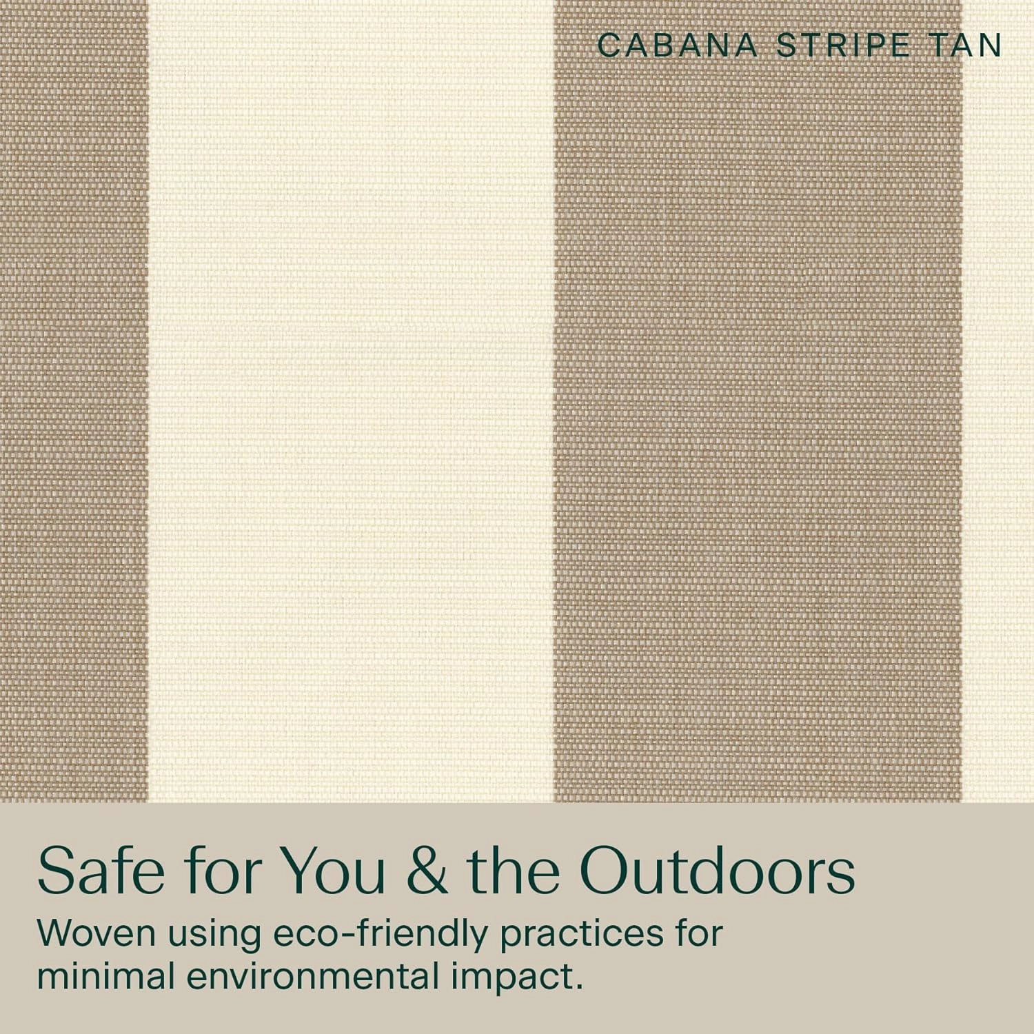 Honeycomb Outdoor Cushion Set 20" x 20", Cabana Stripe Tan Dining Patio Cushions