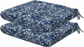 Honeycomb Outdoor Universal Seat Cushion Set, 18" x 17.5", Boheme Indigo Outdoor Chair Cushions