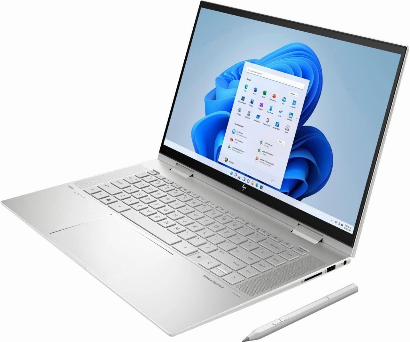 HP 2023 Envy X360 15.6" FHD IPS Touch 2-in-1 Laptop Intel 12-Core i7-1260P Iris Xe Graphics 32GB DDR4 1TB NVMe SSD HDMI Thunderbolt 4 WiFi AX BT Backlit KB Fingerprint Windows 11 Pro Stylus w/RE USB
