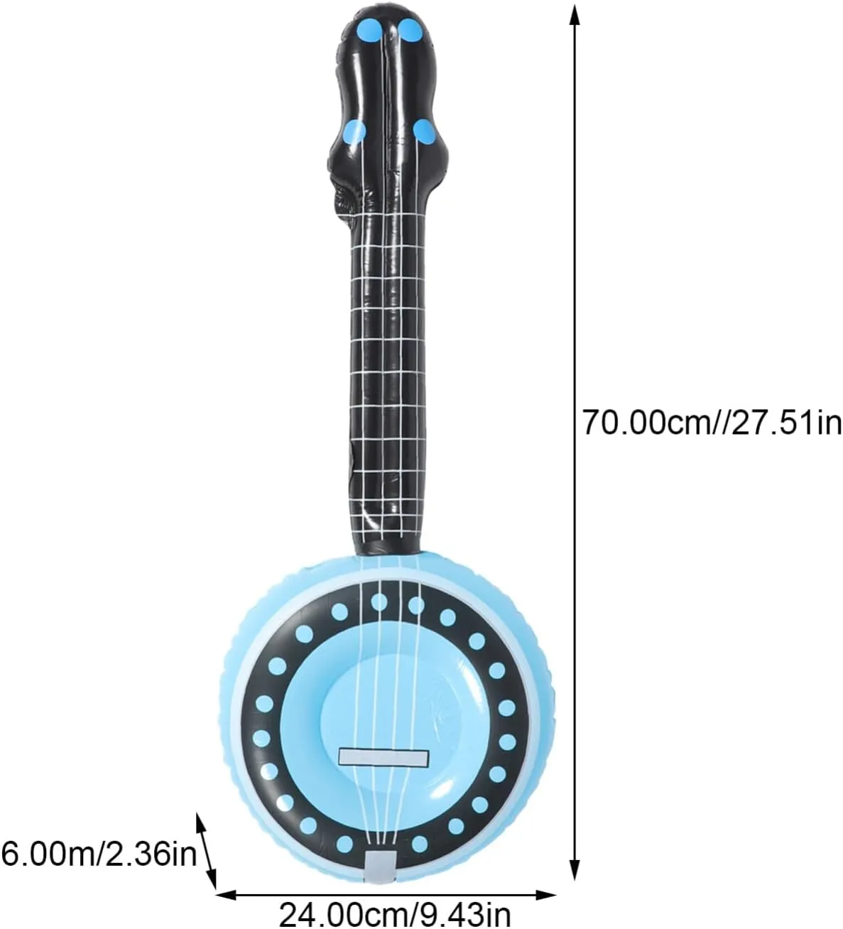 Inflatable Rock Star , 80s 90s Party Decorations Inflatable Banjo Musical Instrument Props Blow up Banjo for Rock and Roll Party Kids Party Supplies 3Pcs