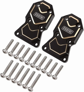 INJORA Brass Diff Cover for Front and Rear Axles Black Coating Finish Diff Cover for Axial SCX24 Bronco Deadbolt C10 JLU Gladiator 90081 1/24 RC Crawler Car