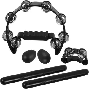 Instruments for Boys and Girls Boys and Girls Musical Instruments Set Handbells Foot Tambourine Rhythm Sticks