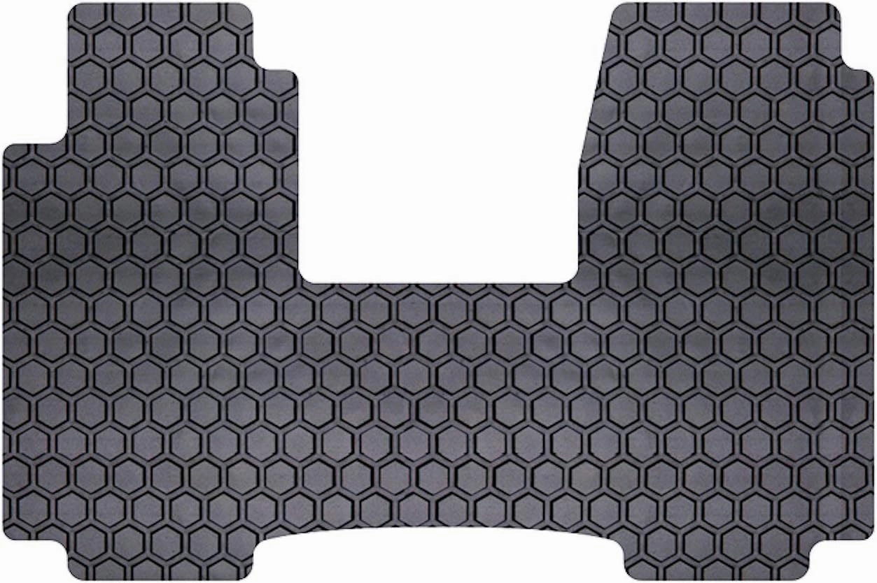 Intro-Tech Hexomat Front Row Custom Floor Mat for Select Chevrolet Van Astro Models - Rubber-like Compound (Black)