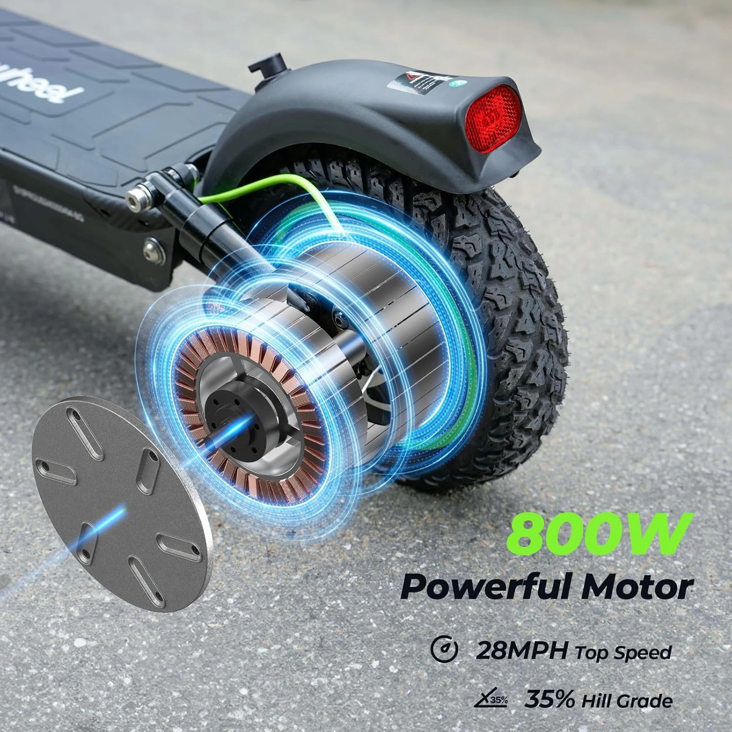 isinwheel Electric Scooter Adults, 38/32 Miles Range & 28/21 MPH Powered by 1000/800W Motor, 10" Pneumatic Tires, Folding E Scooter for Adults with Turn Signals and Dual Braking System