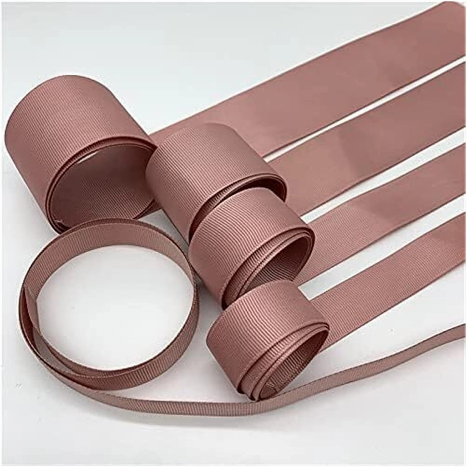 Ivory Satin,Christmas Ribbons, Stain Wrap Ribbon Decorative Ribbon Christmas Grosgrain Ribbon for Decoration DIY Wrapping Decor-Mauve(15mm 5yards)