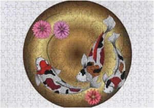 Jigsaw Puzzle 1000 Pieces Koi Fish Japanese Style Puzzles for Adults Teens and Kids Creative Gift Puzzles Funny Family Games Multiple Size
