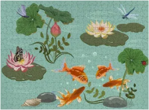 Jigsaw Puzzle 500 Pieces Fish Water Lilies Puzzles for Adults Creative Gift Puzzles Funny Family Games Multiple Size