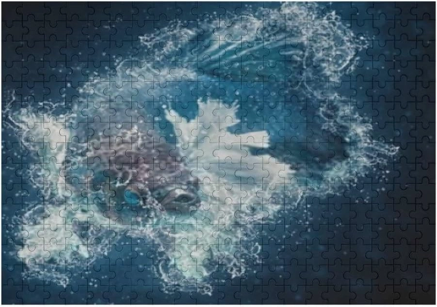 Jigsaw Puzzle 1000 Pieces Water Splash Siamese Fighting Fish Puzzles for Adults Teens and Kids Creative Gift Puzzles Funny Family Games Multiple Size