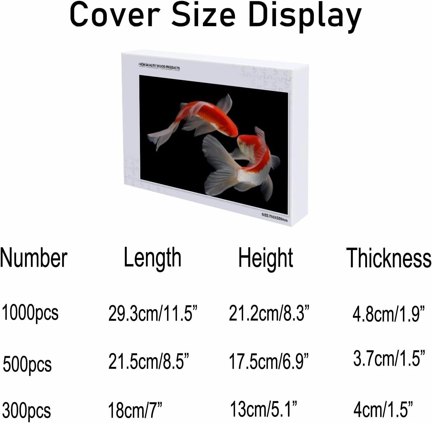 Jigsaw Puzzle 500 Pieces Butterfly Koi Fish Puzzles for Adults Teens and Kids Creative Gift Puzzles Funny Family Games Multiple Size
