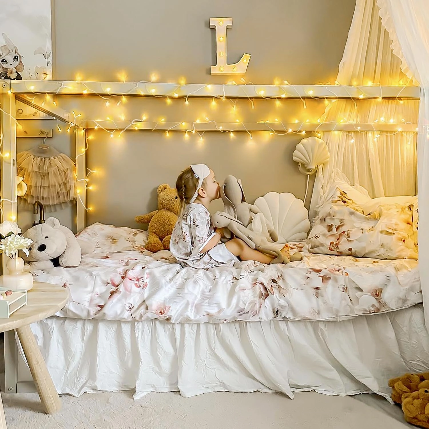 JMEXSUSS Connectable Warm White String Lights Indoor, 8 Modes Christmas Lights Plug in Fairy String Light for Bedroom, 33ft 100 LED Twinkle Lights Outdoor for Christmas Tree Decor