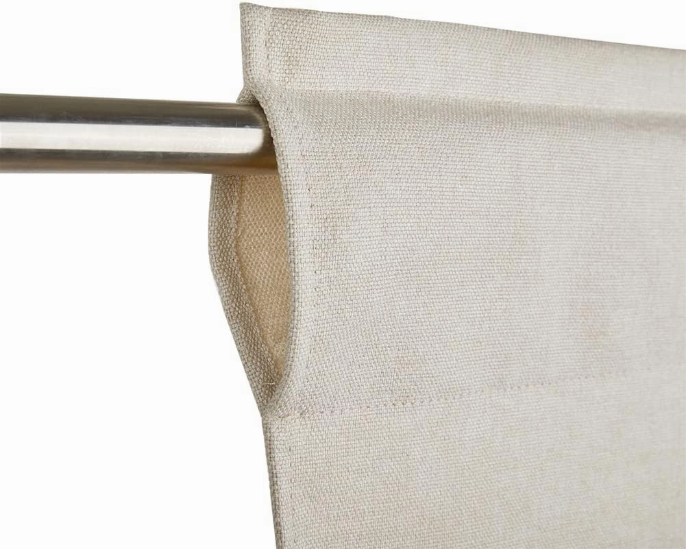 Jola's House 2 Pack Burlap Window Curtain Valances Farmhouse Style Window Treatment Decor Curtains Rod Pocket Valances for Kitchen/Living Room 16" x 56" (White)
