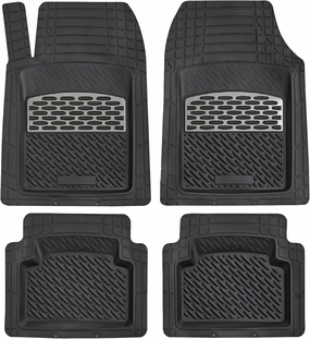 K&K Auto Accessories 3D Car Floor Mat Thick 8 Lb Heavy Duty Durable Universal Sapphire Carbon Deep Dish for Cars SUVs Minivan Truck