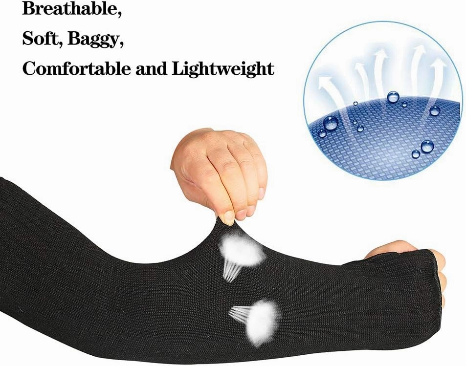 Kevlar Sleeves Heat Resistant,18 Inch Long Anti Cut,Fire,Burn Arm Sleeves with Thumb Hole- Safety Arm Guards for Welding,Kitchen,Gardening,Mechanic Work