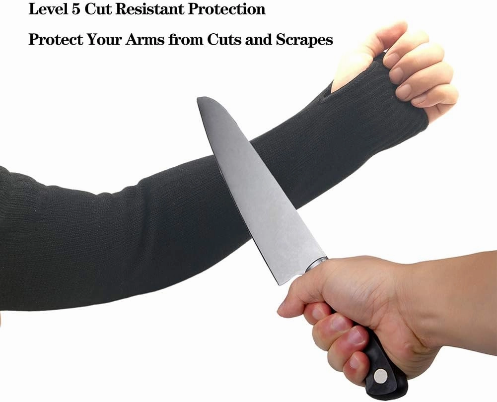 Kevlar Sleeves Heat Resistant,18 Inch Long Anti Cut,Fire,Burn Arm Sleeves with Thumb Hole- Safety Arm Guards for Welding,Kitchen,Gardening,Mechanic Work