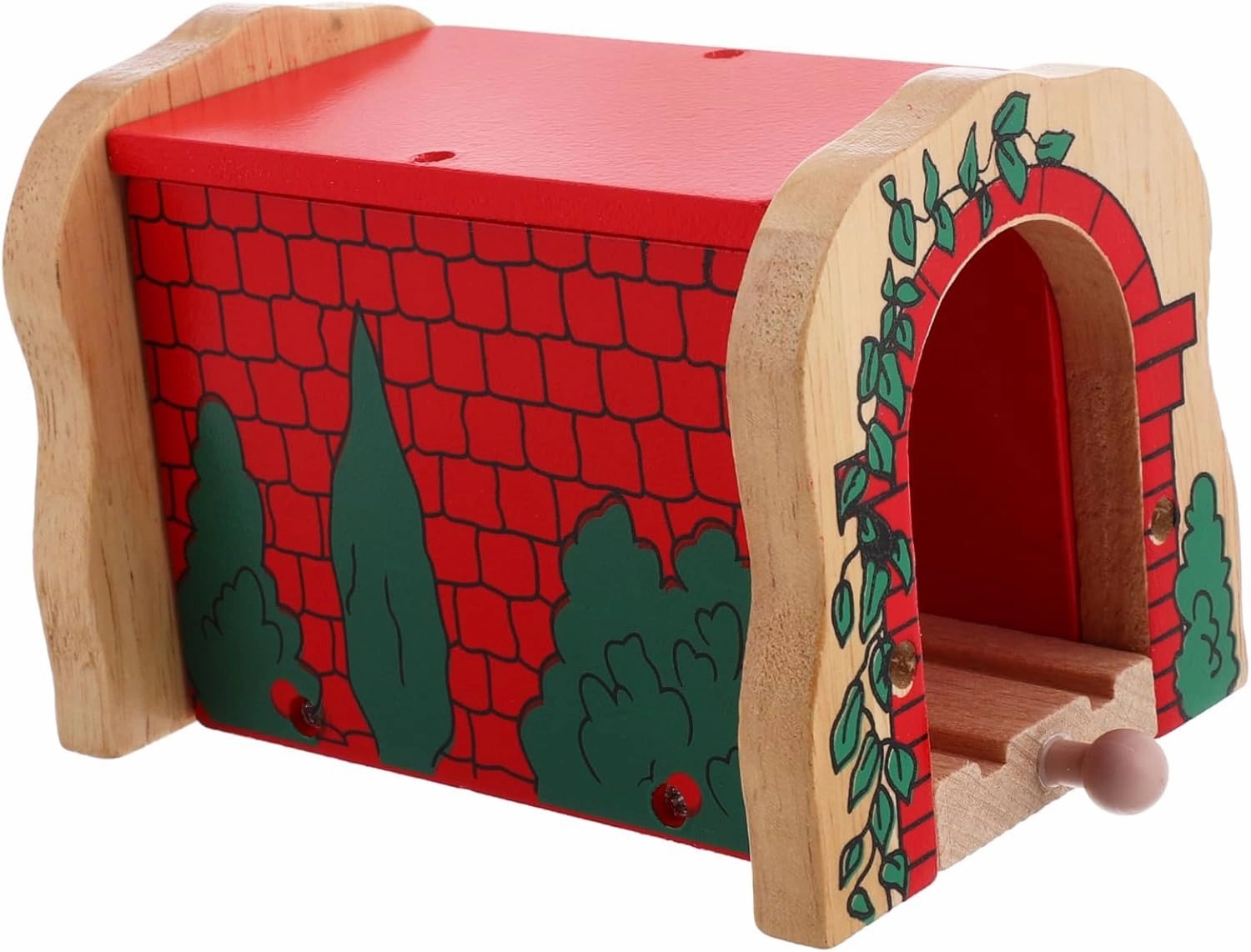 KICHOUSE Train Track Accessories Set Wooden Train Set Cave Tunnel Scene Boys and Girls Simulation