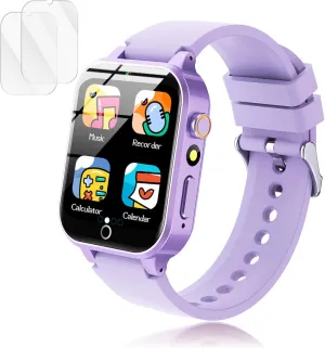 Kids Games Watch, with 26 Puzzle Games, Touch Screen, HD Camera, Alarm Clock, Toys for Ages 4-12 Years Old.Birthday Gift for Boys Girls (Purple)