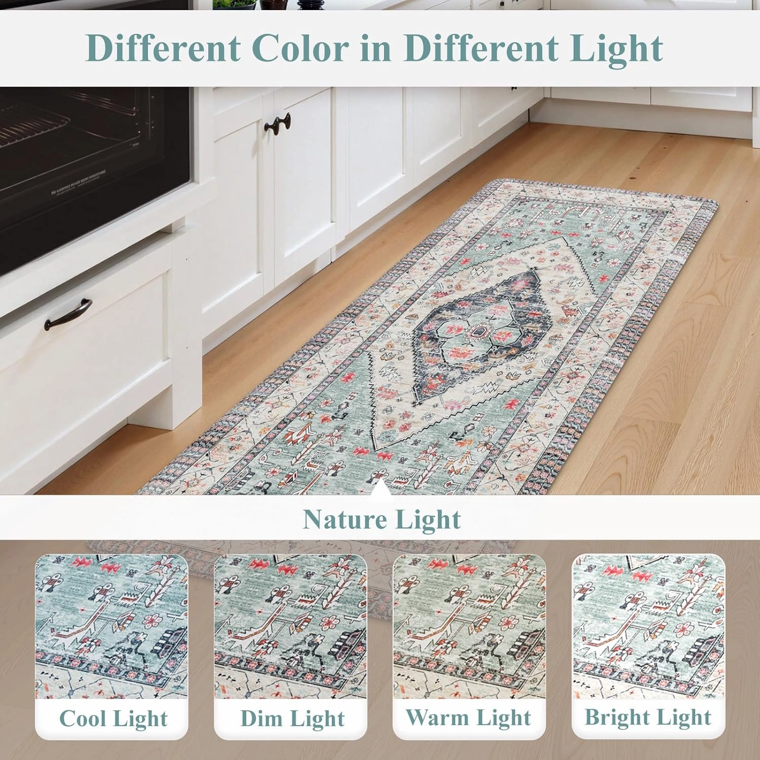 KIMODE Farmhouse Kitchen Mats,Anti Fatigue Kitchen Rugs Sets of 2, Non Slip Waterproof Kitchen Floor Mats, Ergonomic Cushioned Comfort Standing Mat for Laundry, Office, Sink,Desk,Blue