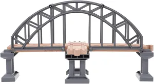 Kisangel 1pc Wooden Train Track Bridge Accessories Train Track Model Wooden Train Ascending Tracks for Pretend Play