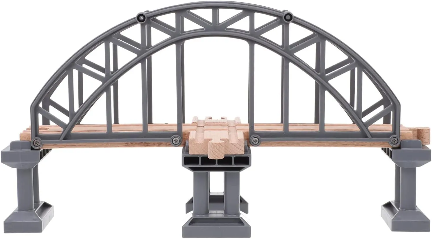 Kisangel 1pc Wooden Train Track Bridge Accessories Train Track Model Wooden Train Ascending Tracks for Pretend Play
