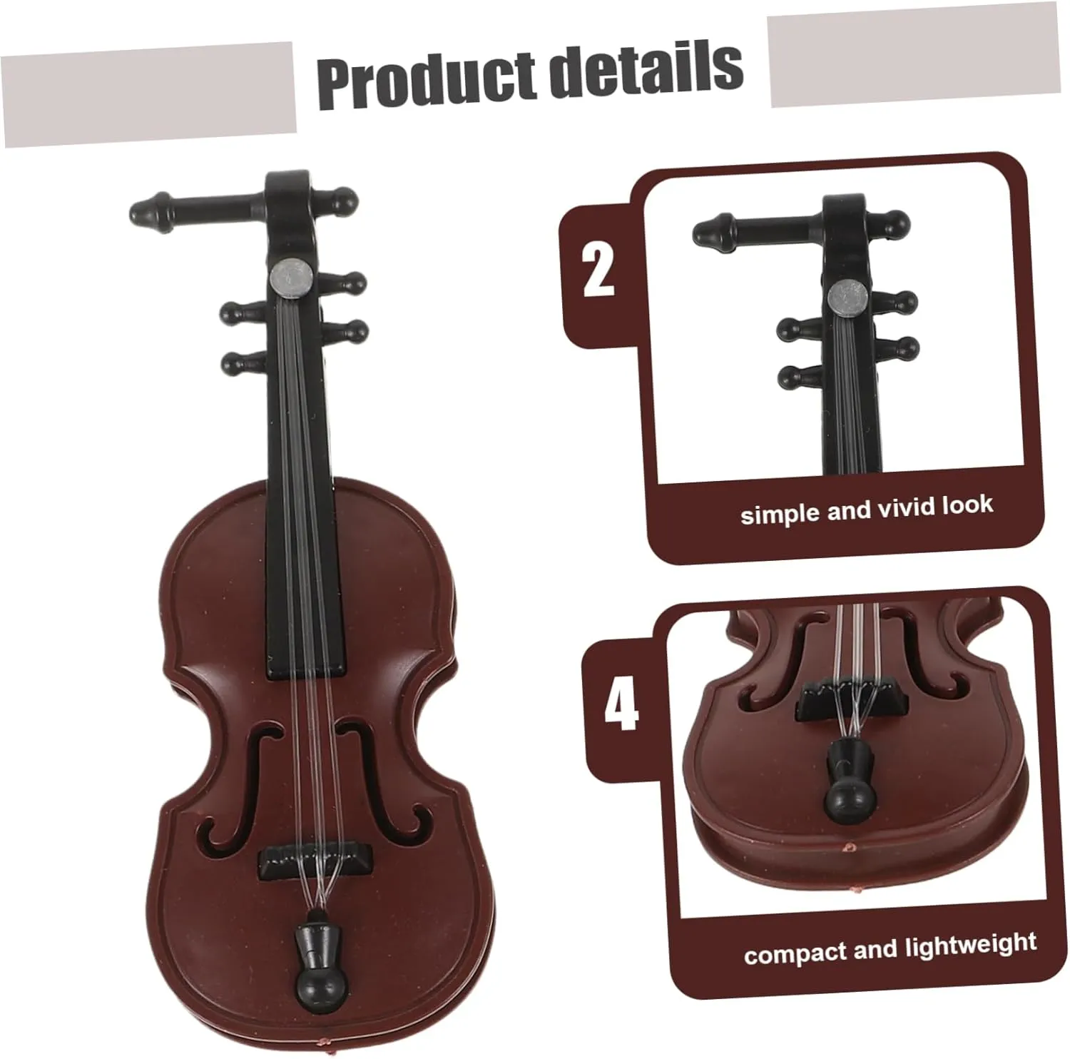 Kisangel 4sets Miniature Dollhouse Instrument Adorable Decor for Mini House Scenes Includes Piano Violin Drum More for Creating Musical Atmosphere Your Miniature Layouts