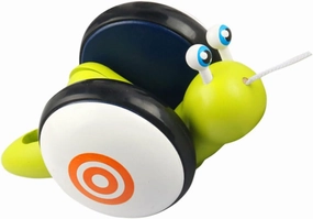 Kisangel Wooden Snail Dragging Car for Waddling Walker to Enhance Walking Skills and Coordination Safe and Smooth Edges for