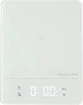 KitchenAid KQ913 Digital Waterproof (IPx7) Kitchen and Food Scale, LED readout, 11 Pound Max Capacity, White