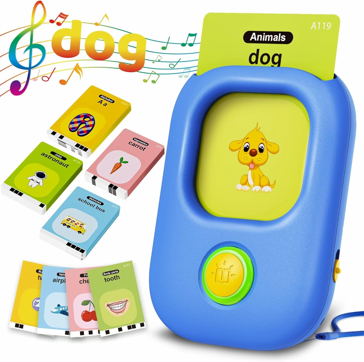 KOKODI Toddler Toys Talking Flash Cards for Boys Girls 2 3 4 5 Year Old Birthday Gifts, Learning Toys with 448 Sight Words for Kids, Autism Speech Therapy Toys for Autistic Children, Montessori Toys