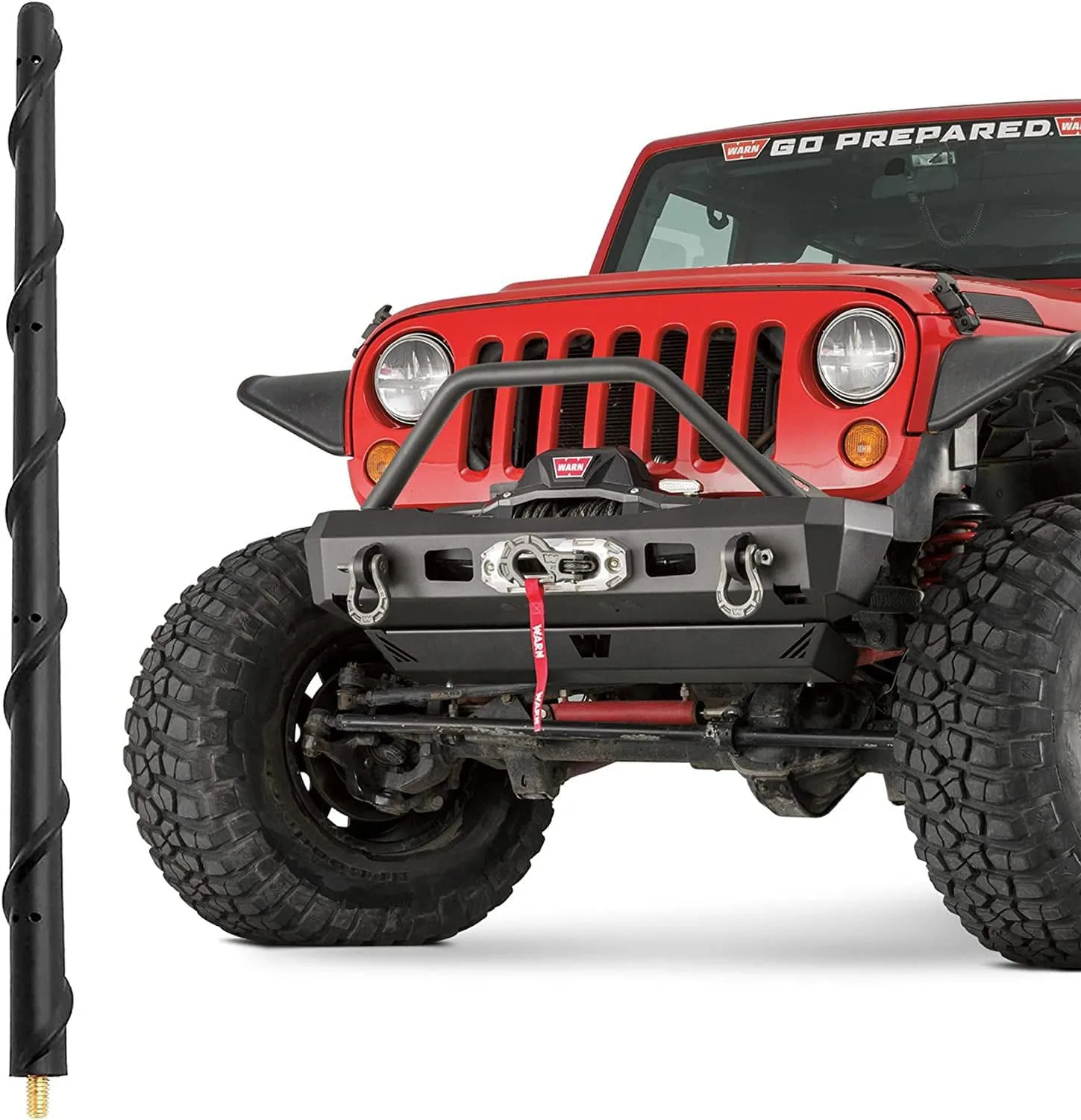 KSaAuto 16 Inch Antenna Compatible with Jeep Gladiator Wrangler JL JK Rubicon Sport Unlimited 4xe Sahara Willys Mojave 2007-2024, Jeep Wrangler Gladiator Accessories Car Antenna Upgrade Replacement