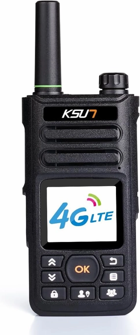 KSUN 4G Network Radio WiFi Walkie Talkie Long Range with Bluetooth-Compatible LTE/PoC Two Way Radio Push-to-Talk for Zello Android w/4000mAh Rechargeable Battery, ZL10