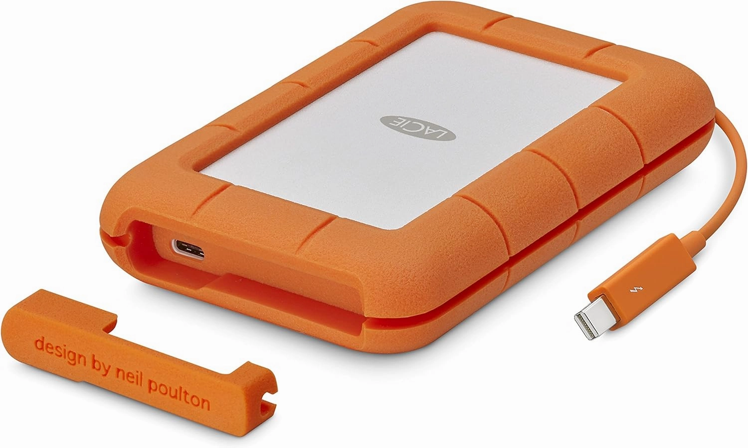 LaCie Rugged USB-C, 5TB, Portable External Hard Drive, Drop, Shock, Dust, Rain Resistant, for Mac & PC (STFR5000800)