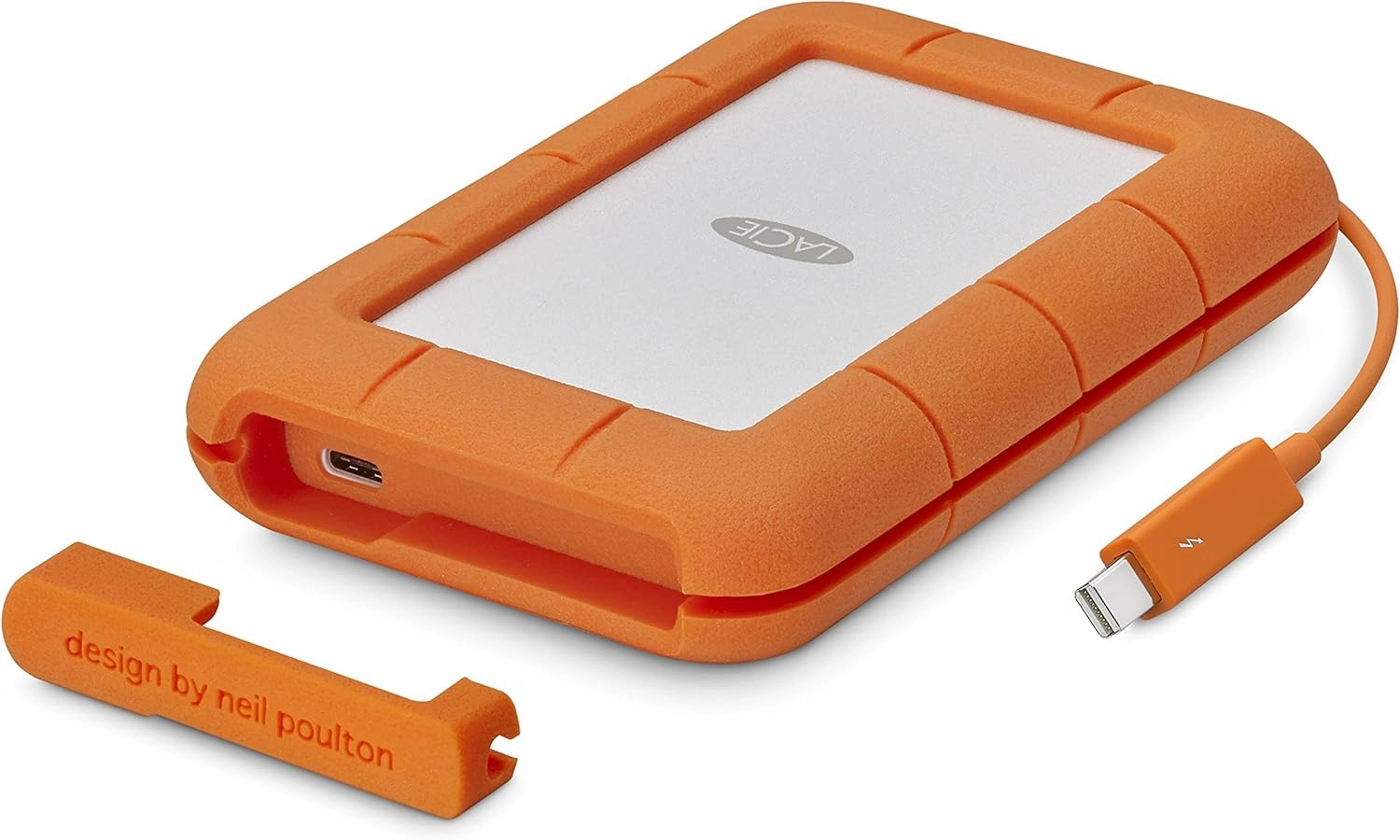 LaCie Rugged USB-C, 5TB, Portable External Hard Drive, Drop, Shock, Dust, Rain Resistant, for Mac & PC (STFR5000800)