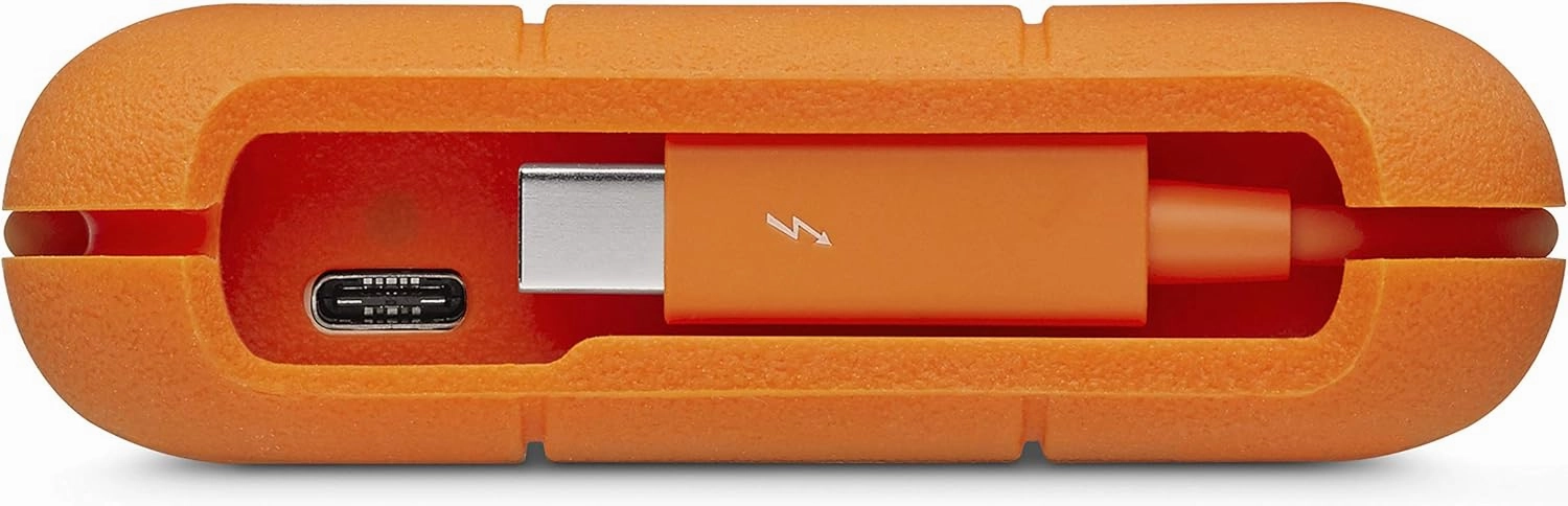 LaCie Rugged USB-C, 5TB, Portable External Hard Drive, Drop, Shock, Dust, Rain Resistant, for Mac & PC (STFR5000800)