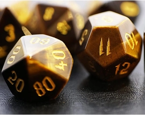 LANGWEI D&D Dungeons and Dragons Dice Pretty Natural Gem DND Polyhedral Role Playing Dice Set for Table Games, TRPG, Shadowrun, Creative Gift