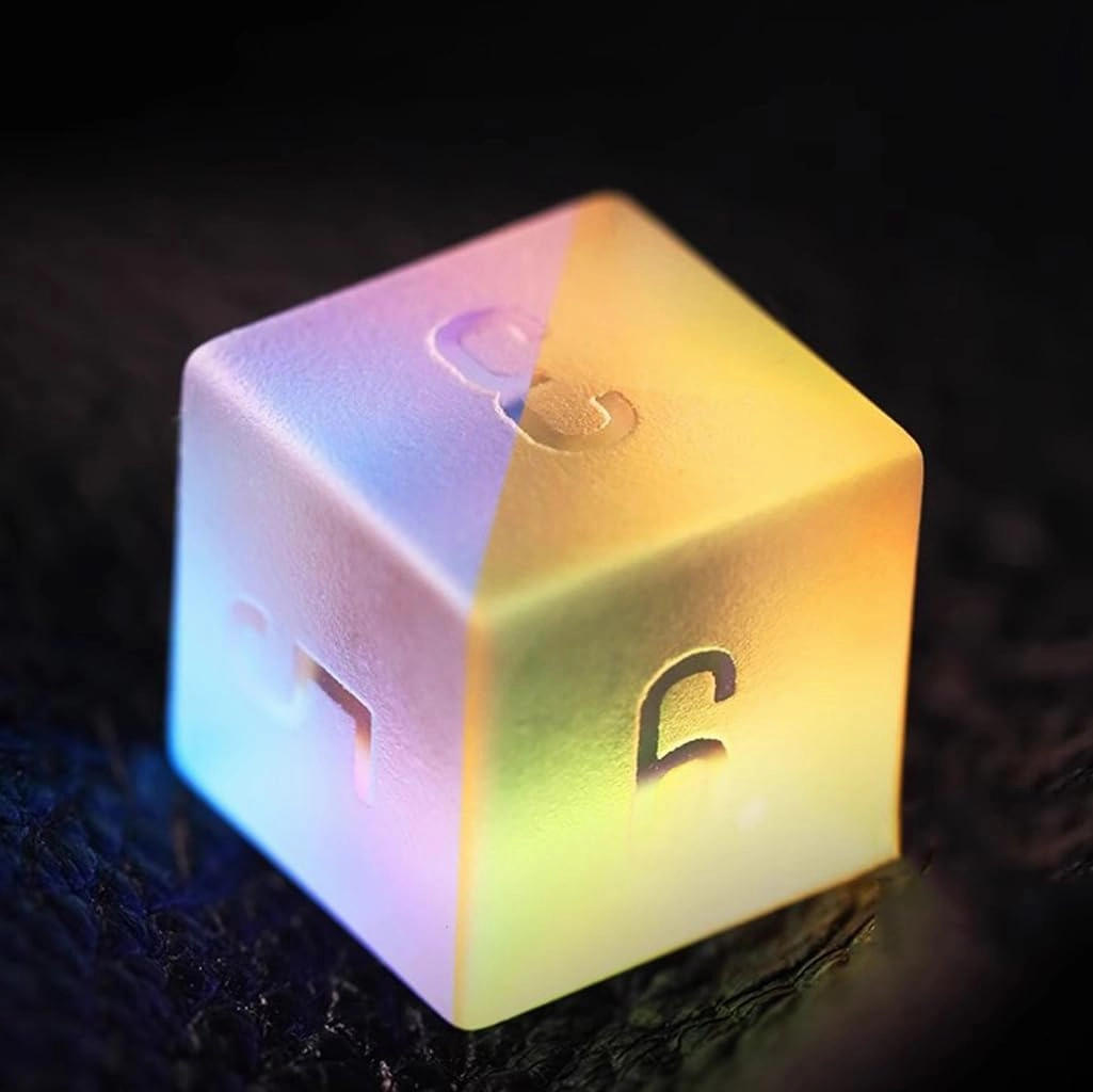 LANGWEI DND Dice Set Pretty Colored Glass Polyhedral Dice W/Gift Box, Role Playing Dice Sets for TRPG Table Games Dungeons and Dragons Games,Creative Gifts,D6