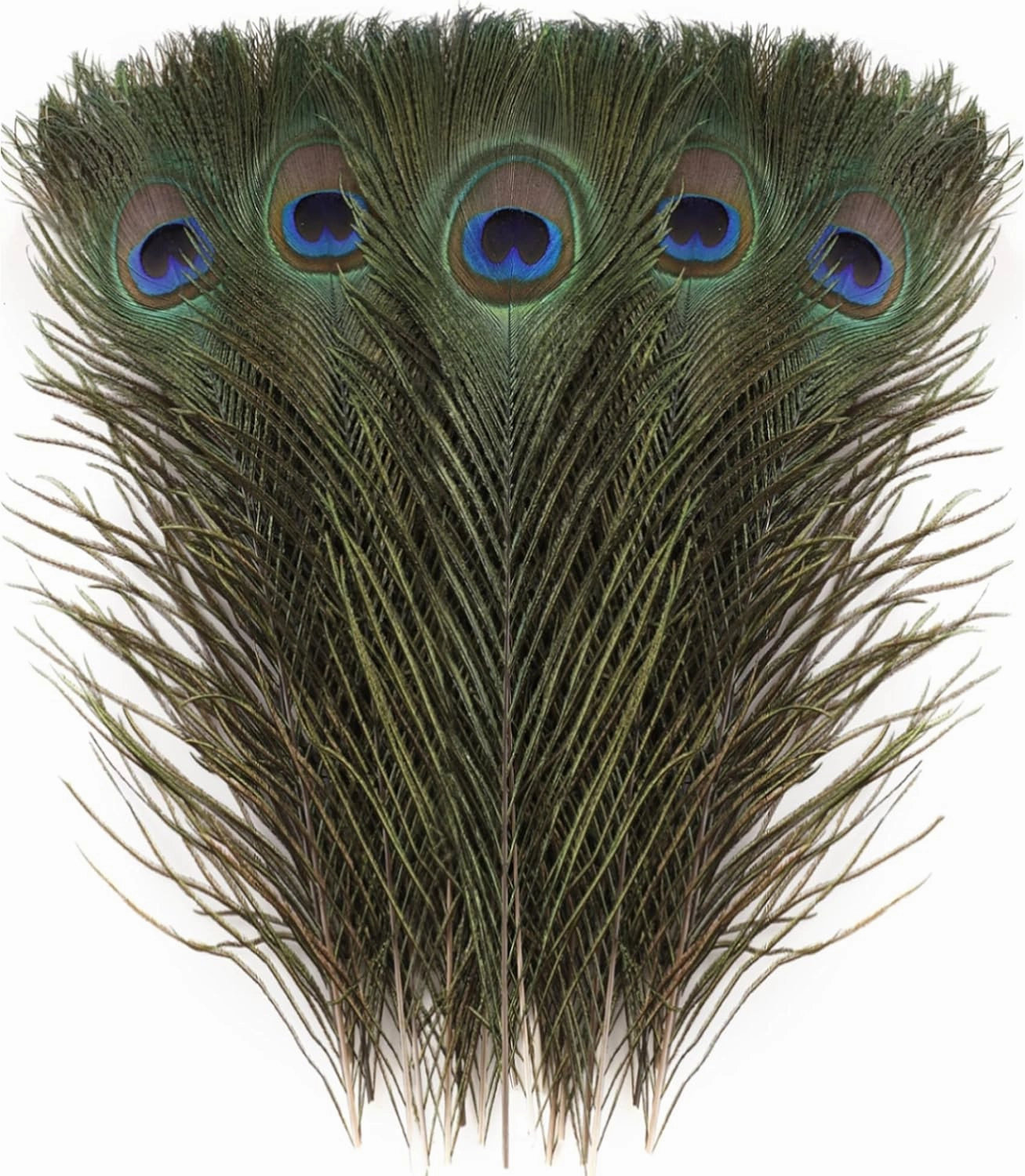 Larryhot Craft Peacock Feathers Bulk - 40pcs 18-20 inches Feathers for DIY Crafts, Wedding, Home and Holiday Party Decorations