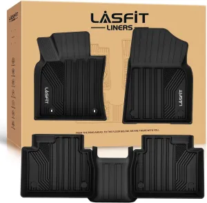 LASFIT Floor Mats for Toyota Camry 2024-2018, FWD Only (Not Fit Hybrid or AWD), All Weather Custom Fit Floor Liner for Camry L/LE/SE/TRD/XLE/XSE Front & Rear 2 Row Car Mats, Black