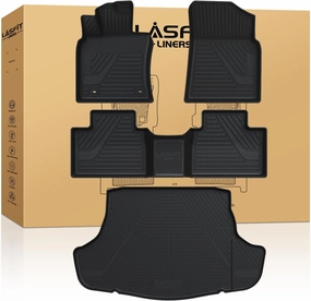 LASFIT Floor Mats&Trunk Mat for Toyota Camry 2025 Hybrid/LE/SE/XLE/XSE, All Weather Custom Fit TPE Floor Liners for Camry 2025 Front & Rear Full Set Car Mats, Black.
