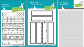 Lawn Fawn - Simply Celebrate Hangouts - Stamps, Dies, Coloring Stencils & Pocket