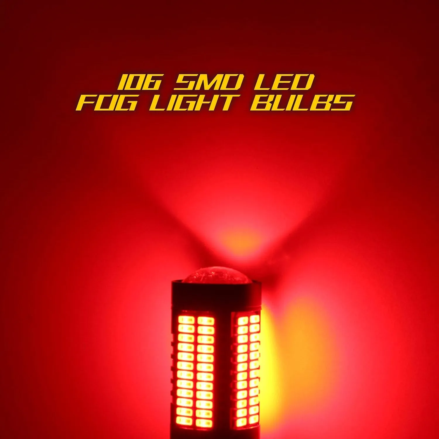 LED DRL Fog Lights,Replacement of Halogen HID,360 Degree Bright 9006 RED