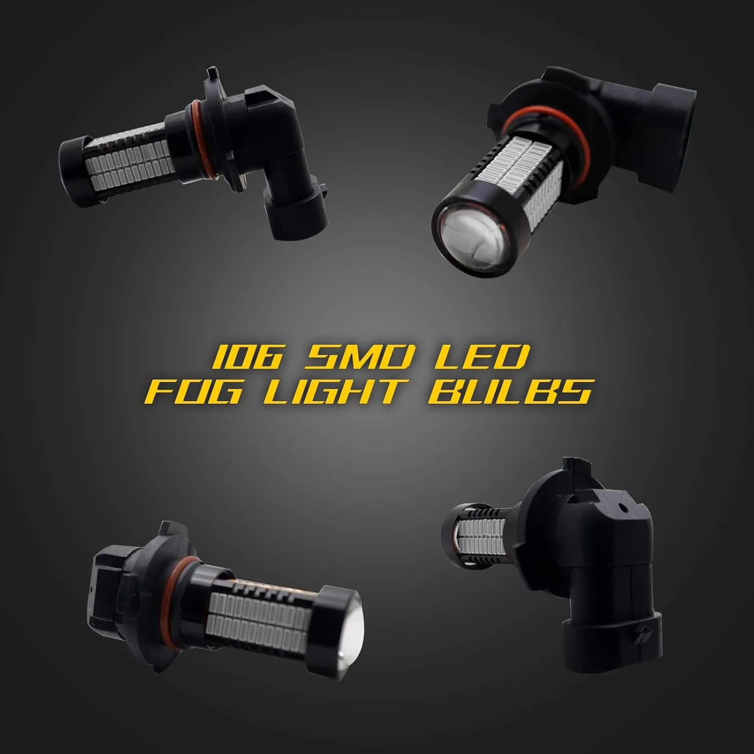 LED DRL Fog Lights,Replacement of Halogen HID,360 Degree Bright 9006 RED