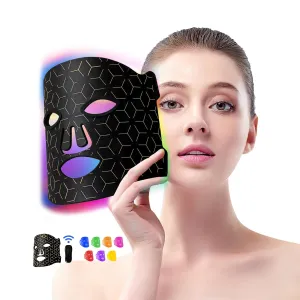 LED Light Therapy Facial Mask Red Light Therapy FSA/HSA Eligible 7 Colors Facial Skin Care Mask For Acne Reduction Skin Rejuvenation Anti-Aging Wrinkle Acne